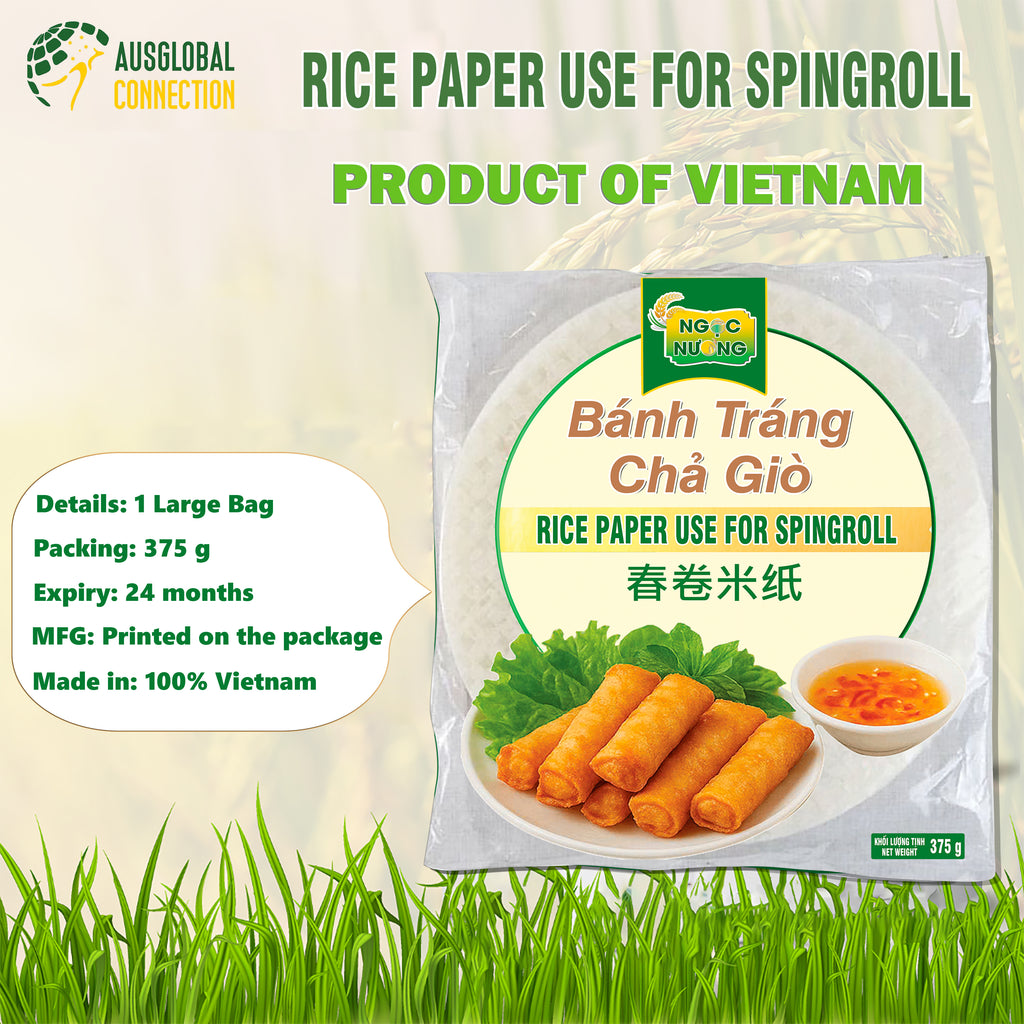 Ngoc Nuong SPRINGROLL Rice Paper - 375g (Bánh Tráng Chả Giò)
