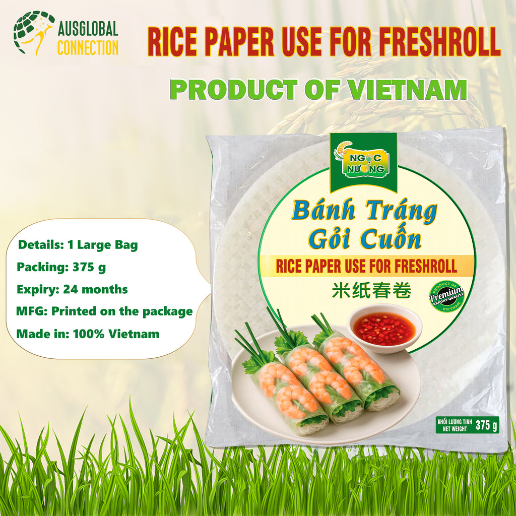 Ngoc Nuong FRESHROLL Rice Paper - 375g (Bánh Tráng Gỏi Cuốn)
