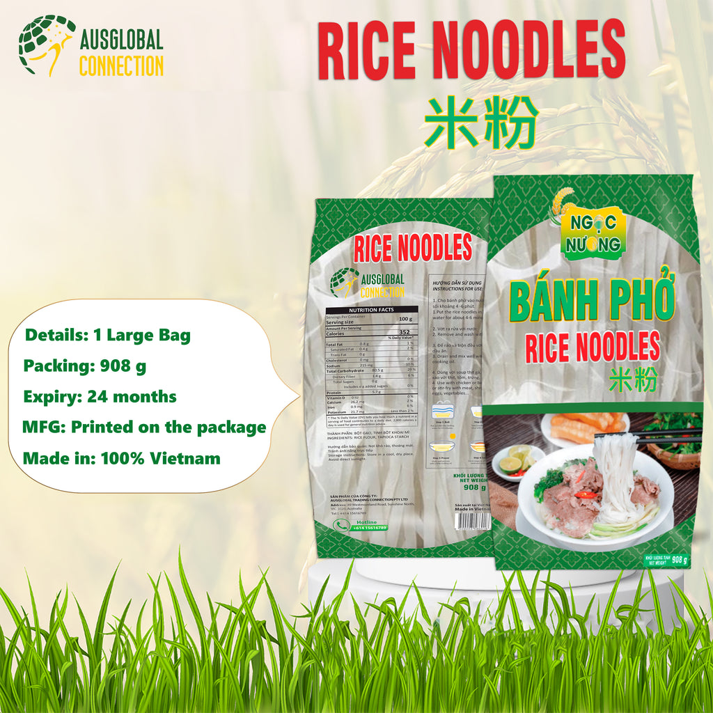 Ngoc Nuong Rice Noodles - 908g (Bánh Phở)
